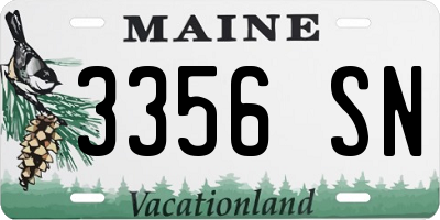 ME license plate 3356SN