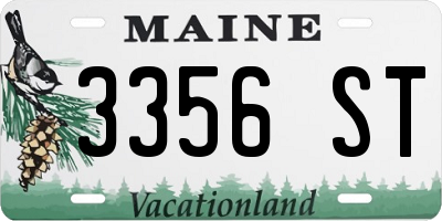 ME license plate 3356ST