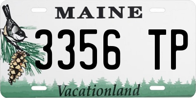 ME license plate 3356TP