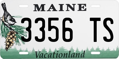 ME license plate 3356TS