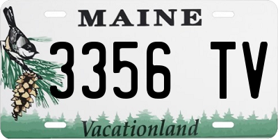 ME license plate 3356TV