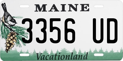 ME license plate 3356UD