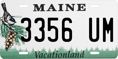 ME license plate 3356UM