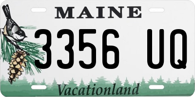 ME license plate 3356UQ