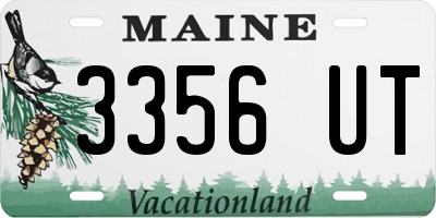 ME license plate 3356UT