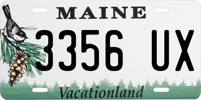 ME license plate 3356UX