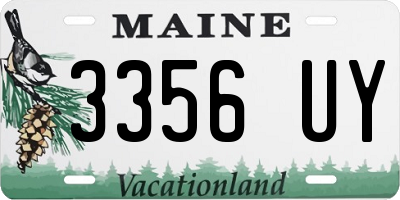 ME license plate 3356UY