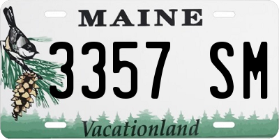 ME license plate 3357SM