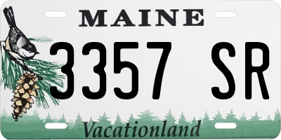 ME license plate 3357SR