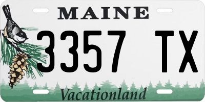 ME license plate 3357TX