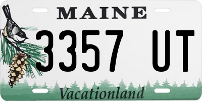 ME license plate 3357UT