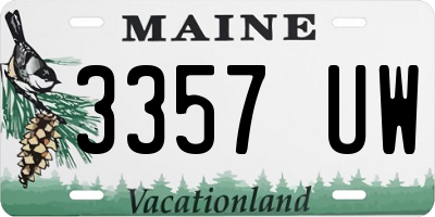 ME license plate 3357UW