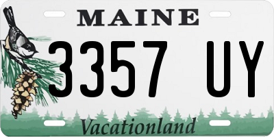 ME license plate 3357UY