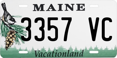 ME license plate 3357VC