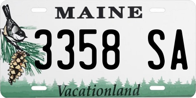 ME license plate 3358SA