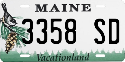 ME license plate 3358SD