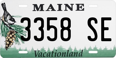 ME license plate 3358SE