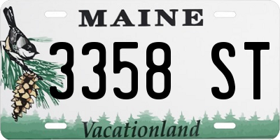 ME license plate 3358ST