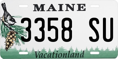 ME license plate 3358SU