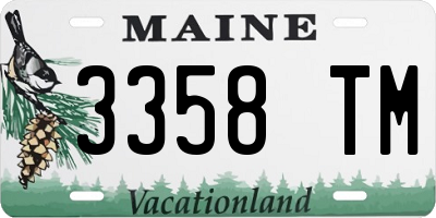 ME license plate 3358TM