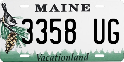 ME license plate 3358UG