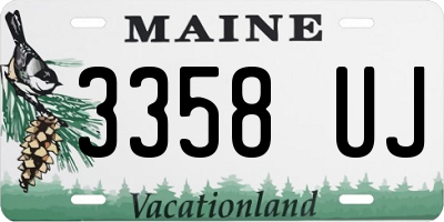 ME license plate 3358UJ