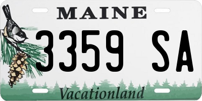 ME license plate 3359SA