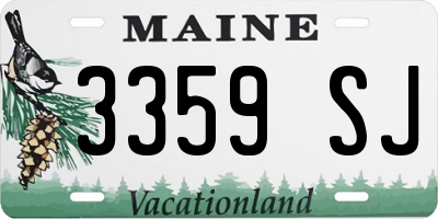ME license plate 3359SJ