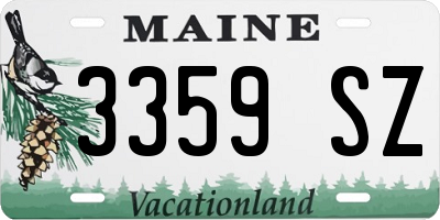 ME license plate 3359SZ