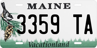 ME license plate 3359TA