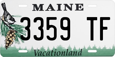 ME license plate 3359TF