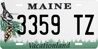 ME license plate 3359TZ