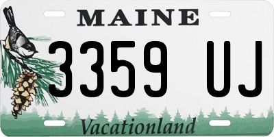 ME license plate 3359UJ