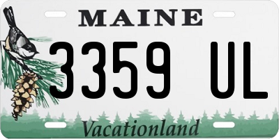 ME license plate 3359UL