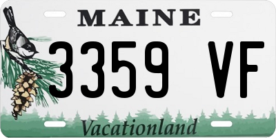 ME license plate 3359VF