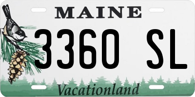 ME license plate 3360SL