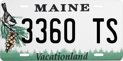 ME license plate 3360TS