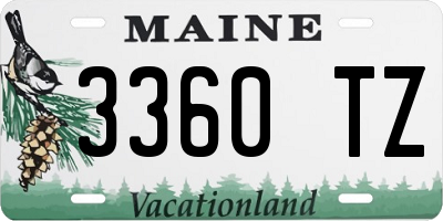 ME license plate 3360TZ