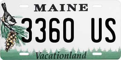 ME license plate 3360US