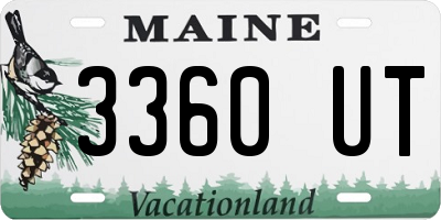 ME license plate 3360UT