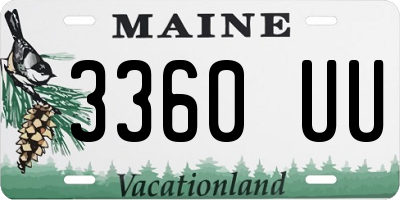 ME license plate 3360UU