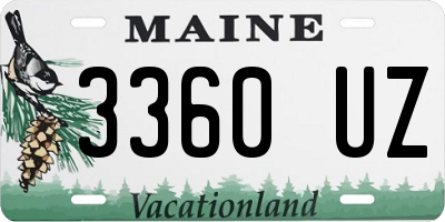 ME license plate 3360UZ