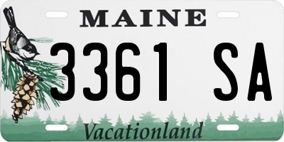 ME license plate 3361SA