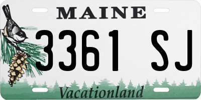 ME license plate 3361SJ