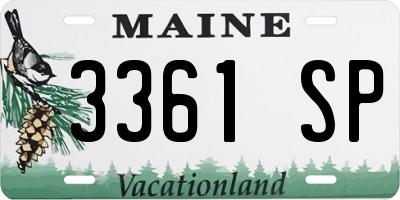 ME license plate 3361SP