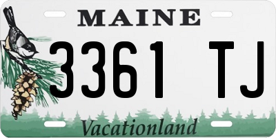 ME license plate 3361TJ