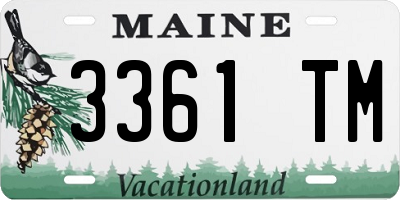 ME license plate 3361TM