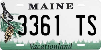 ME license plate 3361TS