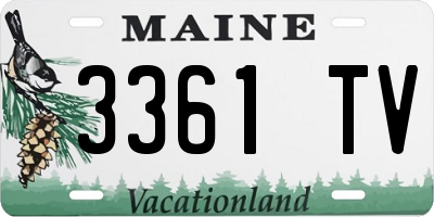 ME license plate 3361TV