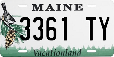 ME license plate 3361TY